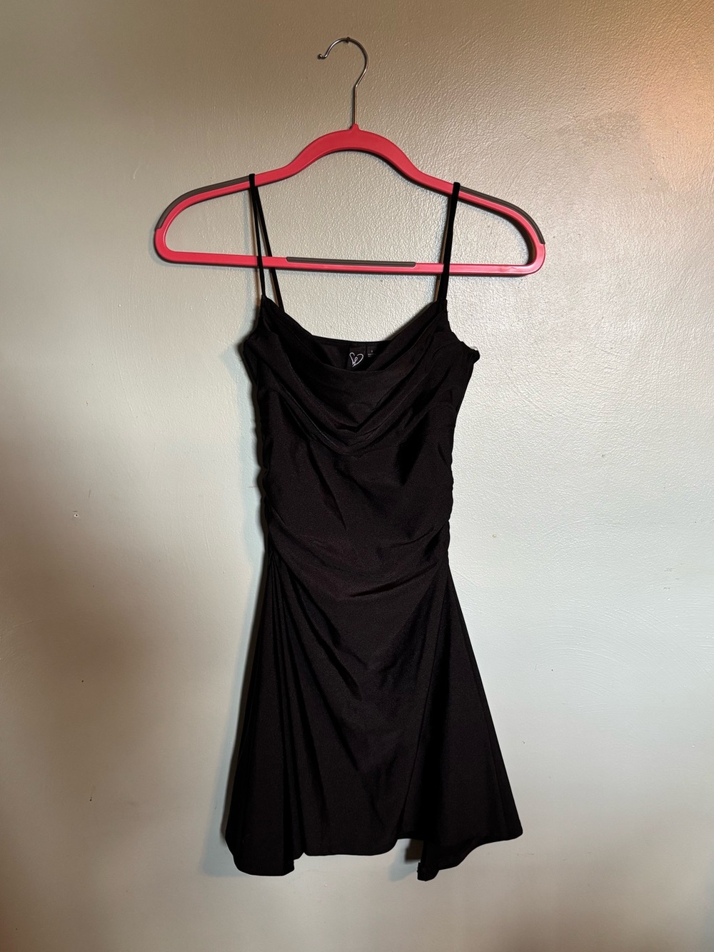 Windsor Black Cowl Neck Mini Dress